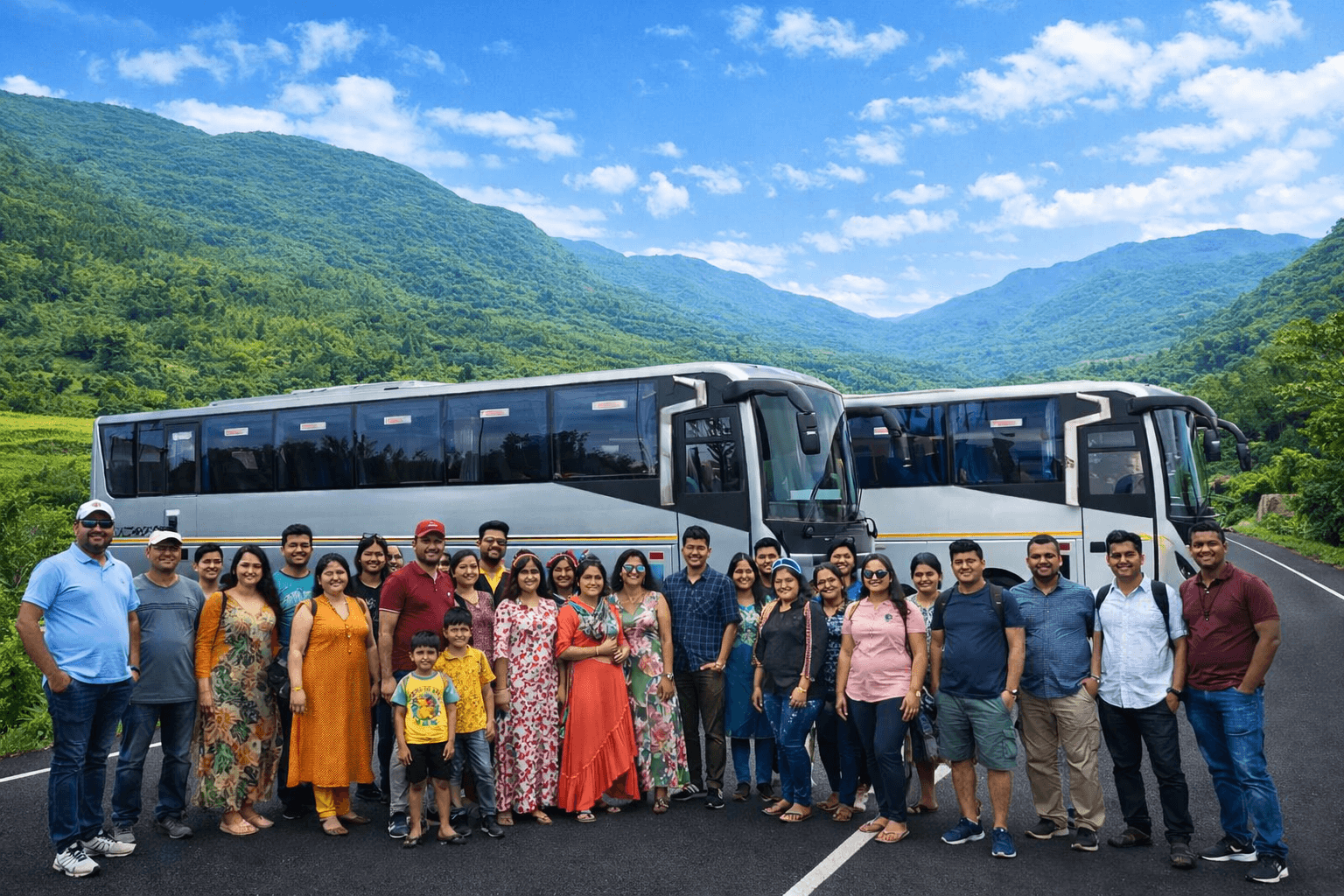 From the scenic hills of Araku Valley to the misty mornings of Lambasingi, our tours cover Vizag’s most iconic destinations. RK Beach and Kailasagiri provide perfect backdrops for group photos, while Simhachalam Temple adds a spiritual touch. Whether it’s a family outing or a corporate retreat, these experiences blend convenience, culture, and natural beauty into every trip.
