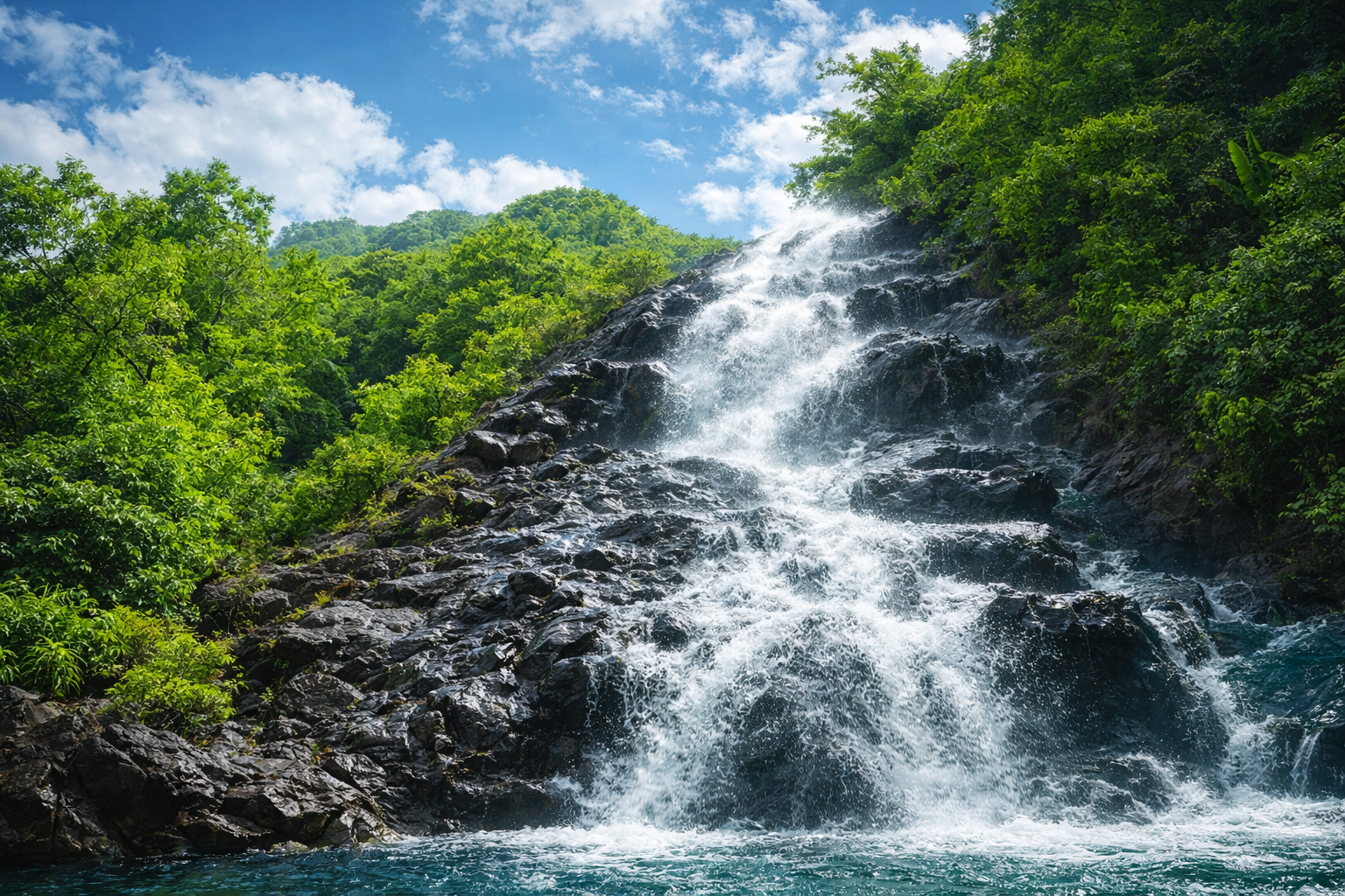 Katiki Waterfalls with nature